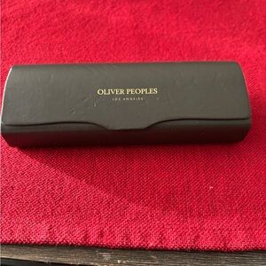 Oliver Peoples Black Eyewear Case with Gold Logo
